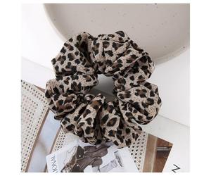 Hrlace Lot de 2 chouchous pour femme - Léopard - Élastiques - Rétro - Avec motif léopard - Queue de cheval - Pour cheveux longs et fins - Pour filles et femmes - 4# 14 x 6 cm