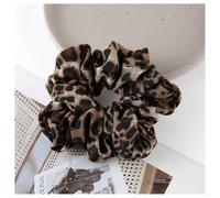 Hrlace Lot de 2 élastiques à cheveux pour femme - Motif léopard - Style rétro - Avec motif léopard - Queue de cheval - Pour cheveux longs et fins - Pour filles et femmes - 14 x 6 cm