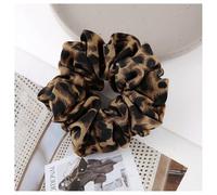 Hrlace Lot de 2 élastiques à cheveux pour femme - Motif léopard - Style rétro - Avec motif léopard - Queue de cheval - Pour cheveux longs et fins - Pour filles et femmes - 2# 14 x 6 cm