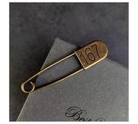 Hrlace Lot de 2 grandes épingles à nourrice vintage - Broche de sécurité extra large avec lettre pour vêtements écharpe toile couvertures chapeaux 61 x 15 mm - 167