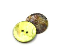 Hrlace Lot de 20 boutons en coquillage naturel pour travaux manuels, 2 trous, ronds, à coudre, boutons en nacre, pour couture, vêtements, cardigan, costume, chemise, costumes, décoration, jaune clair