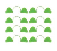 Hrlace Lot de 20 pinces de serrage en plastique pour serre - Vert - Double tête - Clips de film plastique - Clip stable pour film de serre, protection solaire, filet anti-insectes - 7 mm
