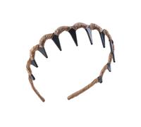 Hrlace Lot de 3 bandeaux en zigzag - En forme de dent de requin - Antidérapants - Pour femme et fille - Pour le sport, le maquillage quotidien, le fitness - Champagne