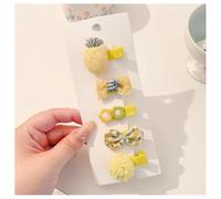 Hrlace Lot de 5 barrettes à cheveux mignonnes pour filles, petites fleurs colorées, nœuds, accessoires pour cheveux, en tissu fait à la main, pour bébés, tout-petits, enfants, adolescents - 28#