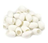 Hrlace Lot de 50 cocons de vers à soie - Naturelles - Pour enlever les points noirs - Pour le soin du visage - Soie naturelle - Pour massage du visage