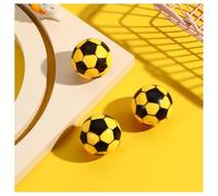 Hrlace Lot de 6 taille-crayons à un trou - Taille-crayon - Portable - Mini balle de sport - Taille-crayon manuel - Pour étudiants, enseignants, enfants, bureau, football jaune
