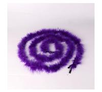Hrlace Marabu Boa en plumes 200 cm 10 g duveteux pour le bricolage avec plumes de dinde naturelles Boa Guirlande de Noël DIY Costume Danse Mariage Cosplay Décoration de fête Violet foncé