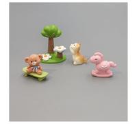 Hrlace Miniature Maison de Poupée Ensemble de Meubles Mini Modélisme Accessoires Mini Meubles Jouets Miniature Meubles de Poupée Salon Chambre Canapé Lit Table Armoire Table Basse Lampe de Table