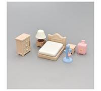 Hrlace Miniature Maison de Poupée Ensemble de Meubles Mini Modélisme Accessoires Mini Meubles Jouets Miniature Meubles de Poupée Salon Chambre Canapé Lit Table Armoire Table Basse Lampe de Table