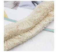 Hrlace Ruban en dentelle de coton de 3,8 cm - Bordure à franges - Pour vêtements, rideaux, couture, accessoires de bricolage, nappe, coussin, décoration d'intérieur, beige, 10 m