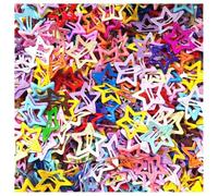 Hrlace Y2K - Lot de 40 barrettes à cheveux - En forme d'étoile colorée - Petites pinces à cheveux - Accessoires de cheveux pour femme - Couleurs unies - Mélange d'étoiles
