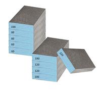 HRLORK Lot de 10 blocs de ponçage, éponges de ponçage humides et sèches à double usage, grains 60/80/100/120/180/220, lavables et réutilisables pour le polissage de meubles en bois et métal
