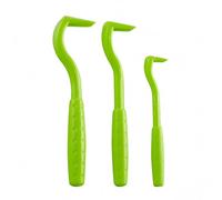 HRLORK Lot de 3 outils de retrait de tiques en acier inoxydable indolore pour chiens, chats et humains Vert