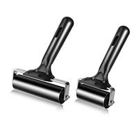 HRLORKC Lot de 2 rouleaux de brayer en caoutchouc dur de 10,2 cm et 5,6 cm pour la gravure (noir)
