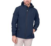 HRM 1101 Capuche Softshell Blouson Premium Imperméable I Colonne d’Eau 5000mm I Veste Fonctionnelle I Vêtement de Travail I Habits Homme Haut de Gamme et Durables, Bleu Marine, XXXXXL Men's