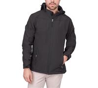 HRM 1101 Capuche Softshell Blouson Premium Imperméable I Colonne d’Eau 5000mm I Veste Fonctionnelle I Vêtement de Travail I Habits Homme Haut de Gamme et Durables, Gris Foncé, XL Men's