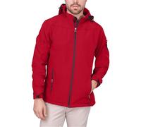 HRM 1101 Capuche Softshell Blouson Premium Imperméable I Colonne d’Eau 5000mm I Veste Fonctionnelle I Vêtement de Travail I Habits Homme Haut de Gamme et Durables, Rouge, XXXXL Men's
