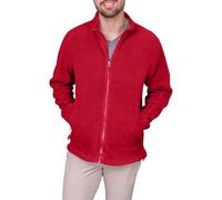 HRM 1201 Full-Zip Blouson Premium Micro Polaire I Veste Fonctionnelle Vêtements de Travail I Habits Hommes Haute Qualité et Durables, Rouge, XL Men's