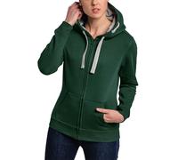 HRM Jacket F Sweat à Capuche, Vert Bouteille, 5XL Femme