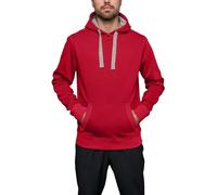 HRM Sweat à Capuche Unisexe, Rouge, Taille L I Hoodie Femme et Homme avec Doublure Contrastée I Sweat-Shirt à Capuche Basique Unisexe I Vêtements Hommes Femmes Haut de Gamme Durables