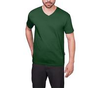 HRM T-Shirt Homme Luxury Col V Vert Bouteille 4XL | Á col en V 100% Coton Bio | Lavable à 60 °C | Vêtements Homme Haut de Gamme et durables
