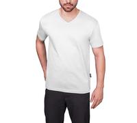 HRM T-Shirts Col en V Luxury pour Hommes, Blanc, Taille S I T-Shirt Premium Homme Col en V 100% Coton Bio I T-Shirt Basique Lavable en Machine à 60°C I Vêtements Homme Haut de Gamme et Durables