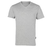 HRM T-Shirts Col en V Luxury pour Hommes, Gris Chiné, Taille S I T-Shirt Premium Homme Col en V 100% Coton Bio I T-Shirt Basique Lavable en Machine à 60°C I Vêtements Homme Haut de Gamme et Durables