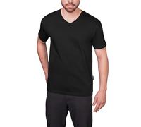 HRM T-Shirts Col en V Luxury pour Hommes, Noir, Taille L I T-Shirt Premium Homme Col en V 100% Coton Bio I T-Shirt Basique Lavable en Machine à 60°C I Vêtements Homme Haut de Gamme et Durables