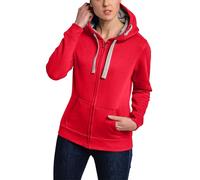 HRM Veste à Capuche pour Femmes, Framboise, Taille XS I Hoddie Premium Femme avec Doublure Contrastée I Sweat à Capuche Basique à Fermeture éclair I Hauts Femmes Haut de Gamme et Durables