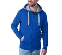 HRM Veste à Capuche pour Hommes, Bleu Royal, Taille M I Hoodie Premium Homme avec Doublure Contrastée I Sweat à Capuche Basique à Fermeture éclair I Vêtements Hommes Haut de Gamme et Durables