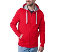 HRM Veste à Capuche pour Hommes, Framboise, Taille 5XL I Hoodie Premium Homme avec Doublure Contrastée I Sweat à Capuche Basique à Fermeture éclair I Vêtements Hommes Haut de Gamme et Durables