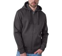 HRM Veste à Capuche Premium pour Hommes, Gris Foncé, Taille L I Sweat à Capuche Homme, Commerce Équitable, 320 g/m² I Hoodie Homme en 70% Coton et 30% Polyester Recyclé