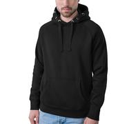 HRM Veste à Capuche Raglan Unisexe Premium, Noir, Taille M I Sweat à Capuche Commerce Équitable Femmes et Hommes, 320 g/m² I Hoodie 70% Coton et 30% Polyester Recyclé