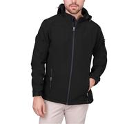 HRM 1101 Capuche Softshell Blouson Premium Imperméable I Colonne d’Eau 5000mm I Veste Fonctionnelle I Vêtement de Travail I Habits Homme Haut de Gamme et Durables, Noire, XXXXXL Men's