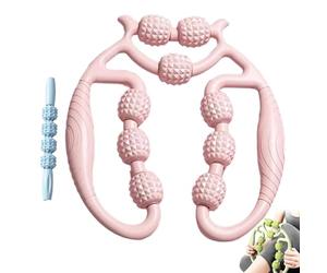HRMCMX Rouleau de massage des jambes à 9 roues - Rouleau de cellulite pour cuisses et jambes pour détendre et façonner les muscles des jambes, du cou et des bras, repos des tissus profonds pour la