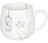 Hrnek buclák - Kočka a ptáček v kleci / Chats et oiseaux