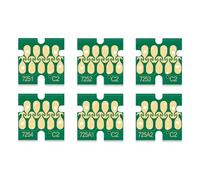 HRNJX 10 Jeux de puces de Cartouche d'encre Blanche T7251 T7252 T7253 T7254 T725A, compatibles avec SureColor F2000 F2100 SC-F2000 SC-F2100(10Set 60PCS)