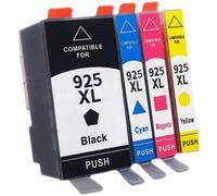 HRNJX 3set 925 925xl Clou à l'encre CARTRIDGES Remplacement Compatible avec OfficeJet Pro 8120 8130 8122 imprimantes compatibles avec Les encres C M Y BK(1set)