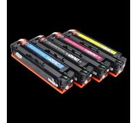 HRNJX Cartouche de Toner 4 Couleurs Compatible Compatible avec 207a 206A avec Puce Compatible avec l'imprimante M282nw M283fdn M283fdw M283cdw MFP M255dw M255nw W2210A(206A 1set with Chip)