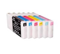 HRNJX Cartouche d'encre à Colorant Compatible T7811 T7816, Ensemble de 6 Couleurs, Compatible avec imprimante Frontier-S DX-100 Fuji DX100, 200ML chacune(T7812-C)