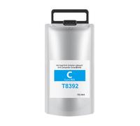 HRNJX Cartouche d'encre Compatible 4 Couleurs, Ensemble T8391 T8392 T8393 T8394 Compatible avec Sac d'encre d'imprimante WF-R8590DTWF D3TWFC DTWFC(T8392-Cyan)