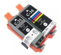HRNJX Cartouche d'encre Compatible PGI35 CLI36 Compatible avec IP100 IP110 IP100B TR150 Couleur PGI35 CLI36 PGI 35 CLI 36(1SET)