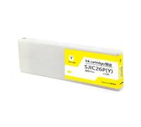 HRNJX Cartouche d'encre de 300 ML Compatible avec TM-C7500 C7500 Pigment SJIC26P Pigment Quatre Couleurs(Yellow)