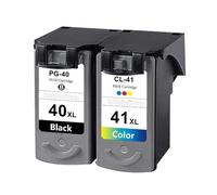 HRNJX Cartouche d'encre de Remplacement Compatible PG40 CL41, Compatible avec imprimantes PG 40 CL 41 IP1600 IP1200 IP1900 MP140 MP150 MX300 MX310