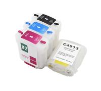 HRNJX Cartouche d'encre Rechargeable 69ML 28ML, Compatible avec 10 82 Designjet 500 510 800 800Ps 500Ps 510Ps avec Puce permanente