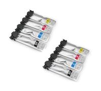 HRNJX Cartouches d'encre pigmentée compatibles T9481, T9482, T9483, T9484, Compatible avec Workforce Pro WF-C5790, WF-C5710, WF-C5290, WF-C5210, Sac d'encre(2Set)