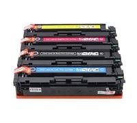 HRNJX Ensemble de Cartouches de Toner 4 Couleurs compatibles Compatible avec imprimantes Couleur M282nw M283fdn M283fdw M283cdw M255dw M255nw W2210A 206a W2110A(206A 1set with Chip)