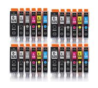 HRNJX Jeu de Cartouches d'encre compatibles ASW, 3 Jeux, PGI 525 CLI 526, Compatible avec imprimantes IP4850 Ix6550 MG5150 MG5250 MG6150 MG8150 MX885 MG5350(4set 24PK)