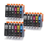 HRNJX Jeu de Cartouches d'encre compatibles ASW, 3 Jeux, PGI 525 CLI 526, Compatible avec imprimantes IP4850 Ix6550 MG5150 MG5250 MG6150 MG8150 MX885 MG5350(3set 18PK)