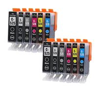 HRNJX Jeu de Cartouches d'encre compatibles ASW, 3 Jeux, PGI 525 CLI 526, Compatible avec imprimantes IP4850 Ix6550 MG5150 MG5250 MG6150 MG8150 MX885 MG5350(2set 12PK)